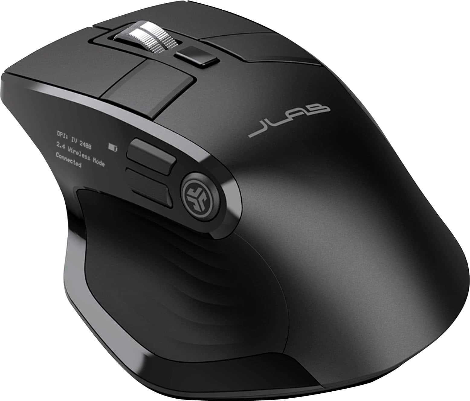 Front. JLab - Epic Wireless Mouse - Black.