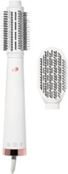 T3 - AireBrush Duo Interchangeable Hot Air Blow Dry Brush with Two Attachments - White & Rose Gold - Front_Zoom