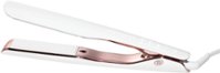 T3 - Smooth ID 1” Smart Flat Iron with Touch Interface - White & Rose Gold - Angle_Zoom
