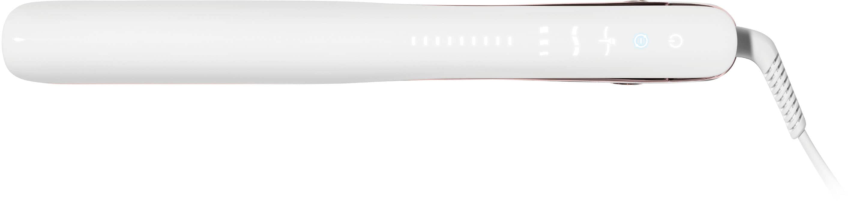 Alt View 20. T3 - Smooth ID 1” Smart Flat Iron with Touch Interface - White & Rose Gold.