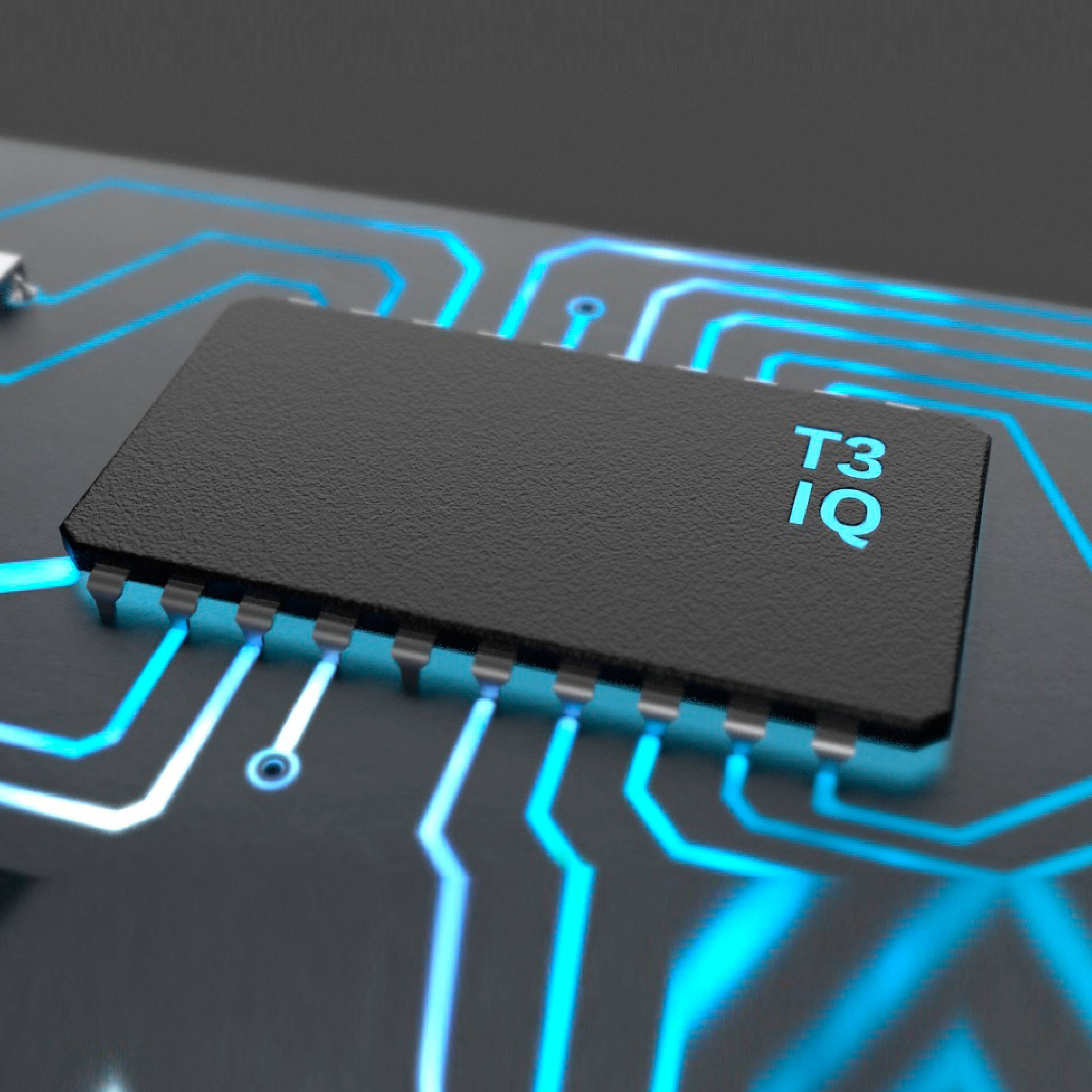 Alt View 21. T3 - Smooth ID 1” Smart Flat Iron with Touch Interface - White & Rose Gold.