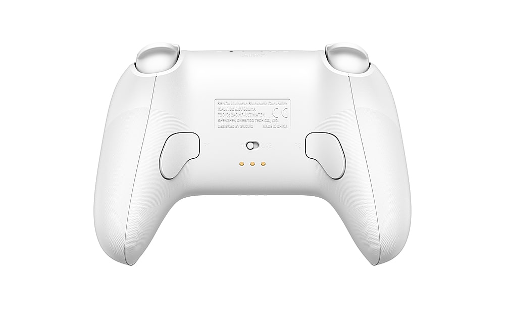 Back. 8BitDo - Ultimate Bluetooth Controller for Nintento Switch and Windows PCs with Dock - White.