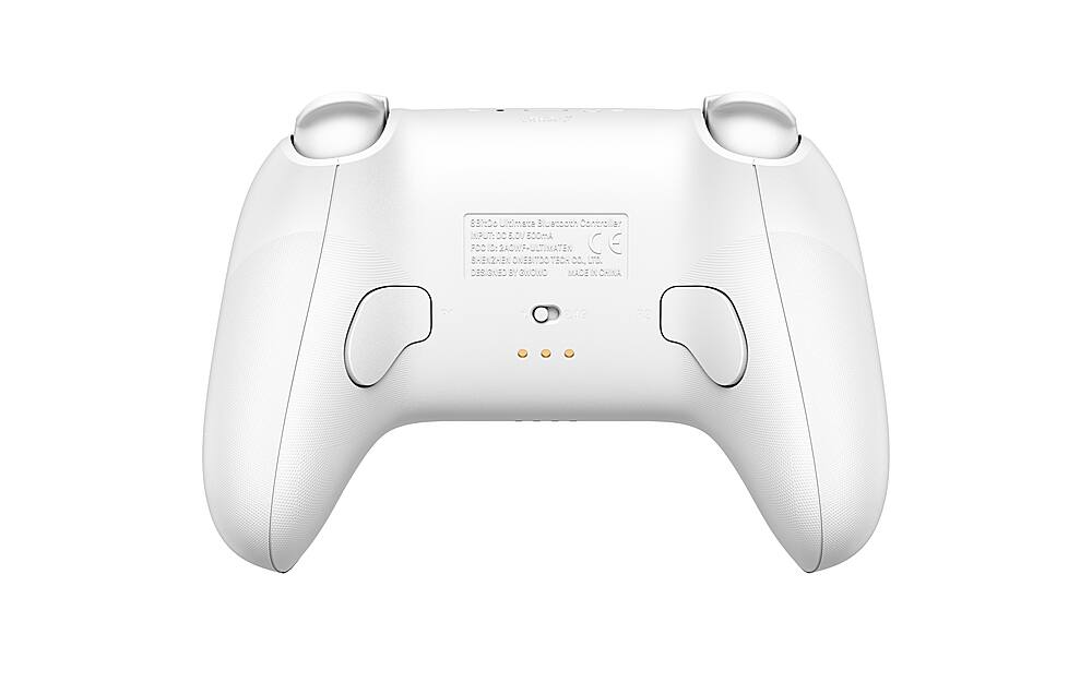 Back. 8BitDo - Ultimate Bluetooth Controller for Nintento Switch and Windows PCs with Dock - White.
