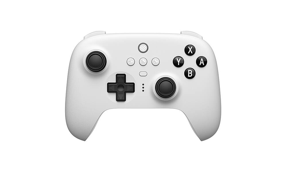 Angle. 8BitDo - Ultimate Bluetooth Controller for Nintento Switch and Windows PCs with Dock - White.
