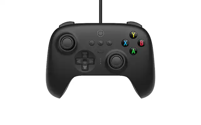 Front. 8BitDo - Ultimate Wired Controller for PC - Black.