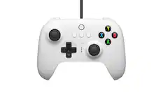 Front. 8BitDo - Ultimate Wired Controller for PC - White.