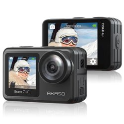 AKASO - Brave 7 LE SE 4K Waterproof Action Camera with Remote - Black - Angle_Zoom