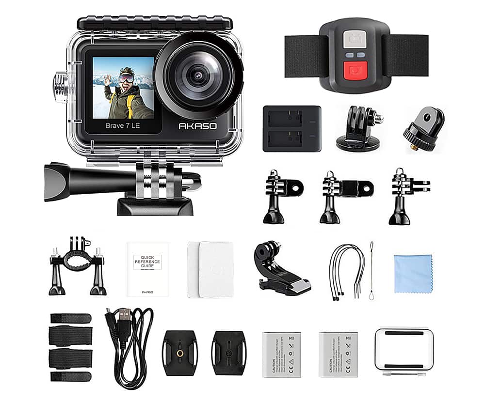 Alt View 11. AKASO - Brave 7 LE SE 4K Waterproof Action Camera with Remote - Black.