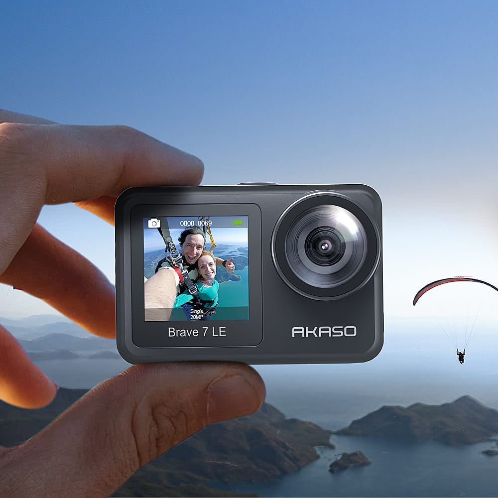 Alt View 13. AKASO - Brave 7 LE SE 4K Waterproof Action Camera with Remote - Black.