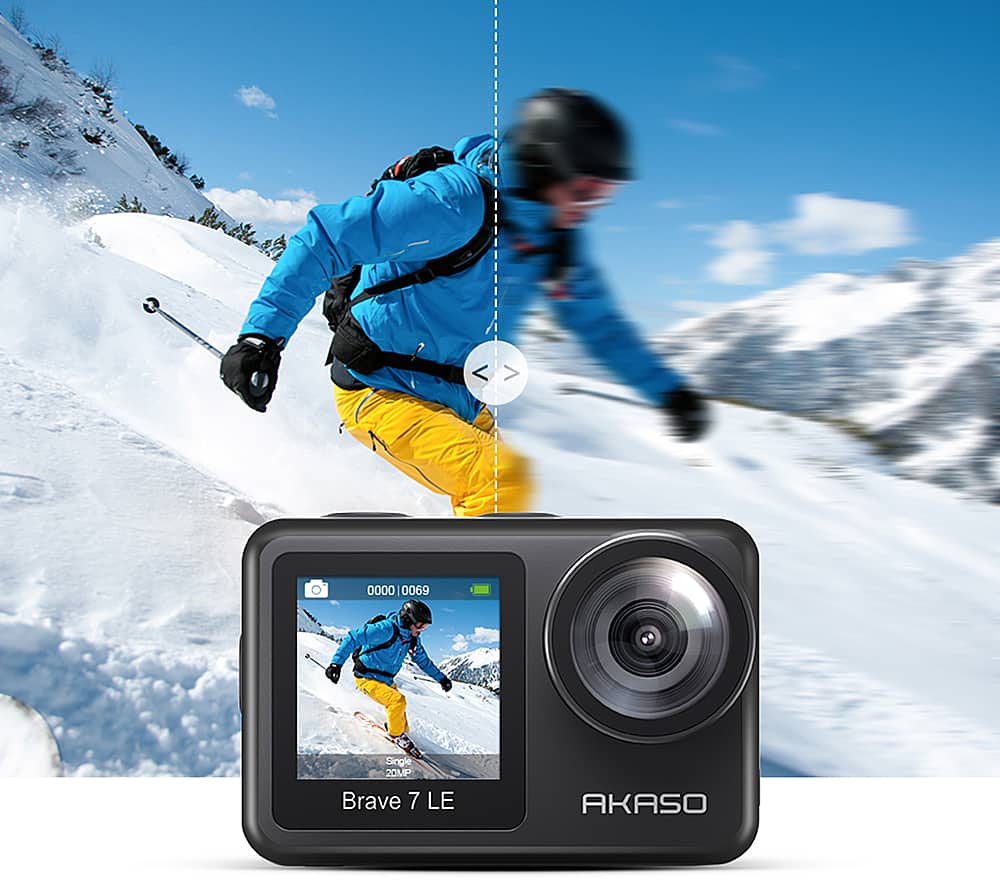 Alt View 16. AKASO - Brave 7 LE SE 4K Waterproof Action Camera with Remote - Black.