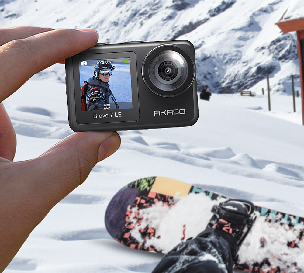 Alt View 17. AKASO - Brave 7 LE SE 4K Waterproof Action Camera with Remote - Black.