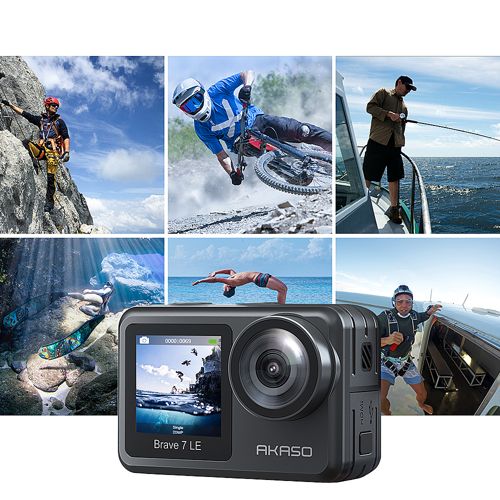 AKASO Brave 7 LE SE 4K Waterproof Action Camera with Remote 