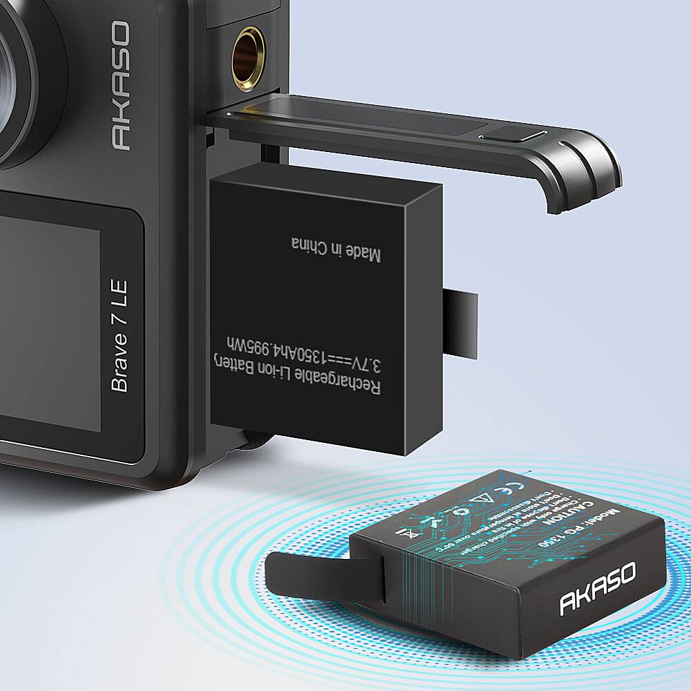 Alt View 22. AKASO - Brave 7 LE SE 4K Waterproof Action Camera with Remote - Black.