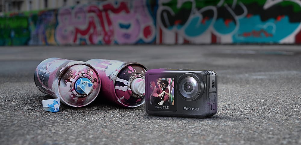 Alt View 23. AKASO - Brave 7 LE SE 4K Waterproof Action Camera with Remote - Black.