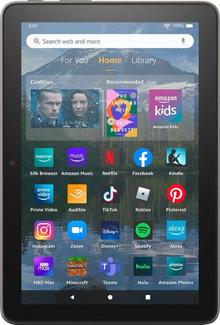 Front Zoom. Amazon - Fire HD 8 Plus (2022) 8" HD tablet with Wi-Fi 64 GB - Gray.