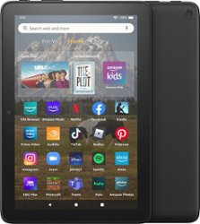 Amazon - Fire HD 8 (2022) 8" HD tablet with Wi-Fi 64GB - Black - Front_Zoom