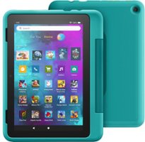 Amazon - Fire HD 8 Kids Pro Ages 6-12 (2022) 8" HD tablet with Wi-Fi 32 GB - Hello Teal - Front_Zoom