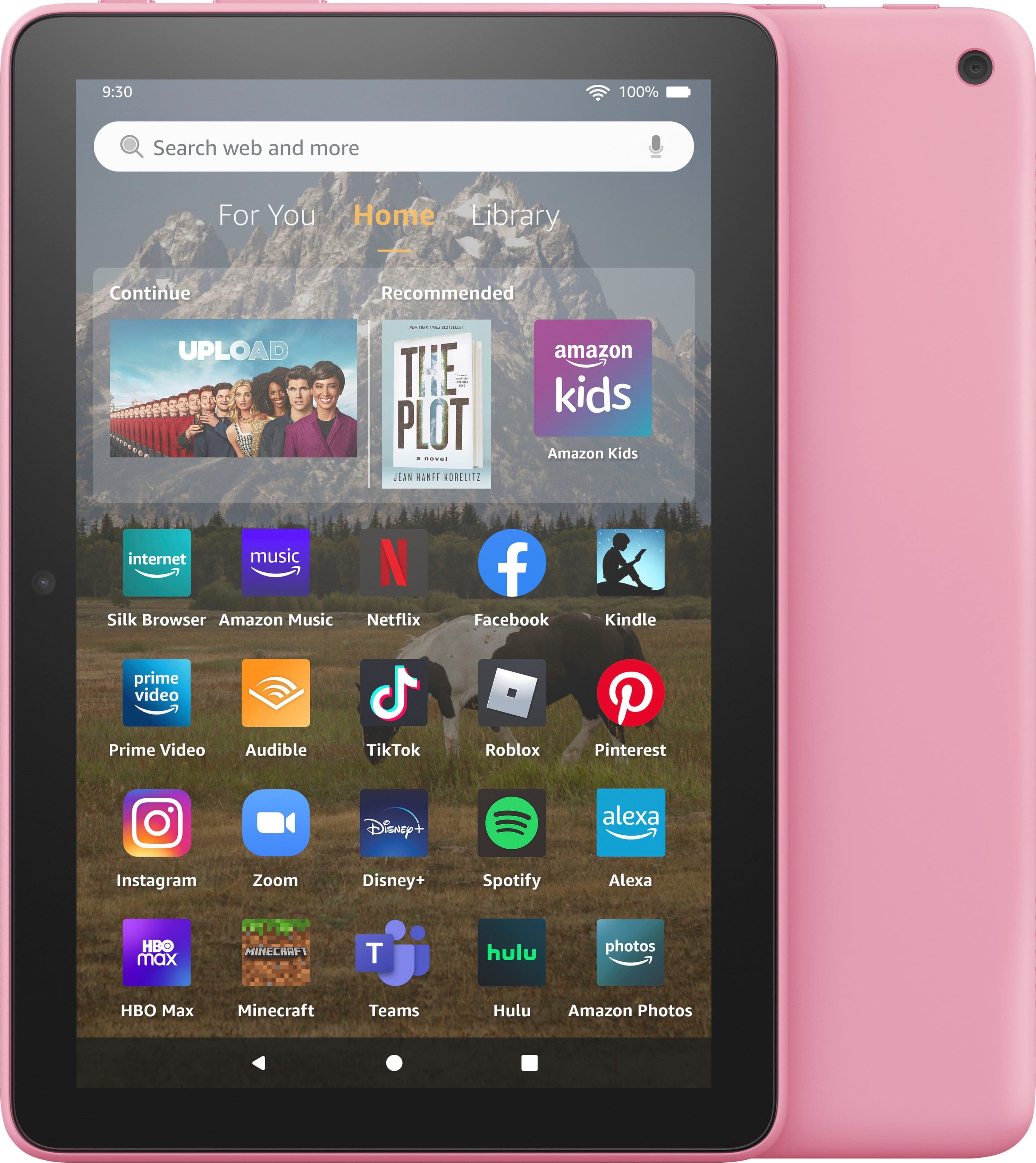 Front. Amazon - Fire HD 8 (2022) 8" HD tablet with Wi-Fi 32 GB - Rose.