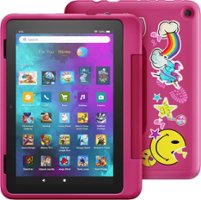 Amazon - Fire HD 8 Kids Pro Ages 6-12 (2022) 8" HD tablet with Wi-Fi 32 GB - Rainbow Universe - Front_Zoom