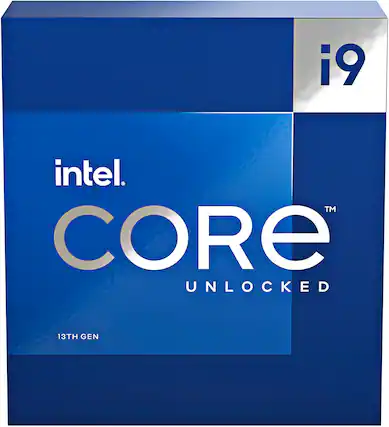 Front. Intel - Core i9-13900K 13th Gen 24 cores 8 P-cores + 16 E-cores 36M Cache, 3 to 5.8 GHz LGA1700 Unlocked Desktop Processor - Grey/Black/Gold.