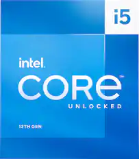 Front. Intel - Core i5-13600K 13th Gen 14 cores 6 P-cores + 8 E-cores 24M Cache, 3.5 to 5.1 GHz LGA1700 Unlocked Desktop Processor - Grey/Black/Gold.