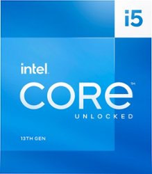 Intel - Core i5-13600K 13th Gen 14 cores 6 P-cores + 8 E-cores 24M Cache, 3.5 to 5.1 GHz LGA1700 Unlocked Desktop Processor - Front_Zoom