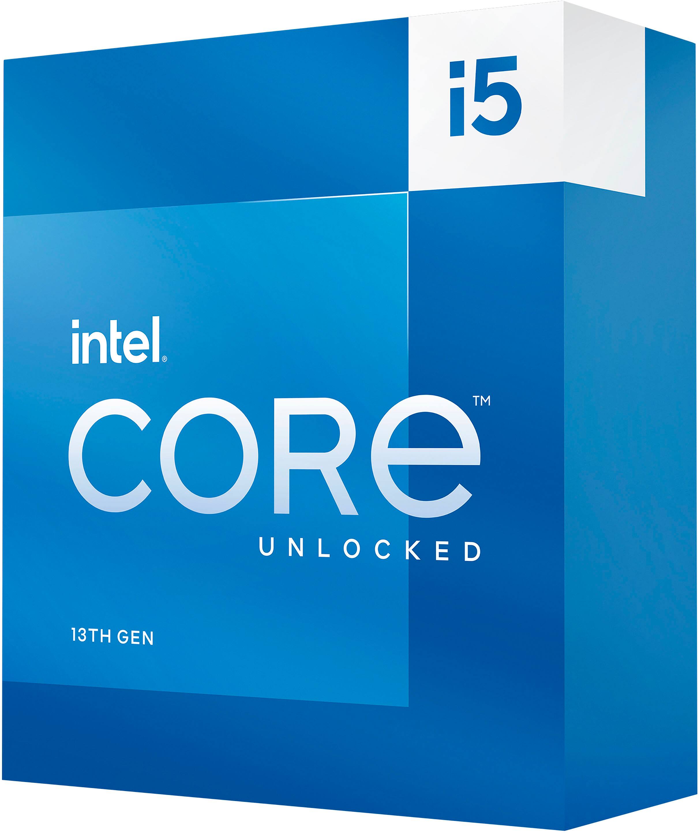 Alt View 11. Intel - Core i5-13600K 13th Gen 14 cores 6 P-cores + 8 E-cores 24M Cache, 3.5 to 5.1 GHz LGA1700 Unlocked Desktop Processor - Grey/Black/Gold.