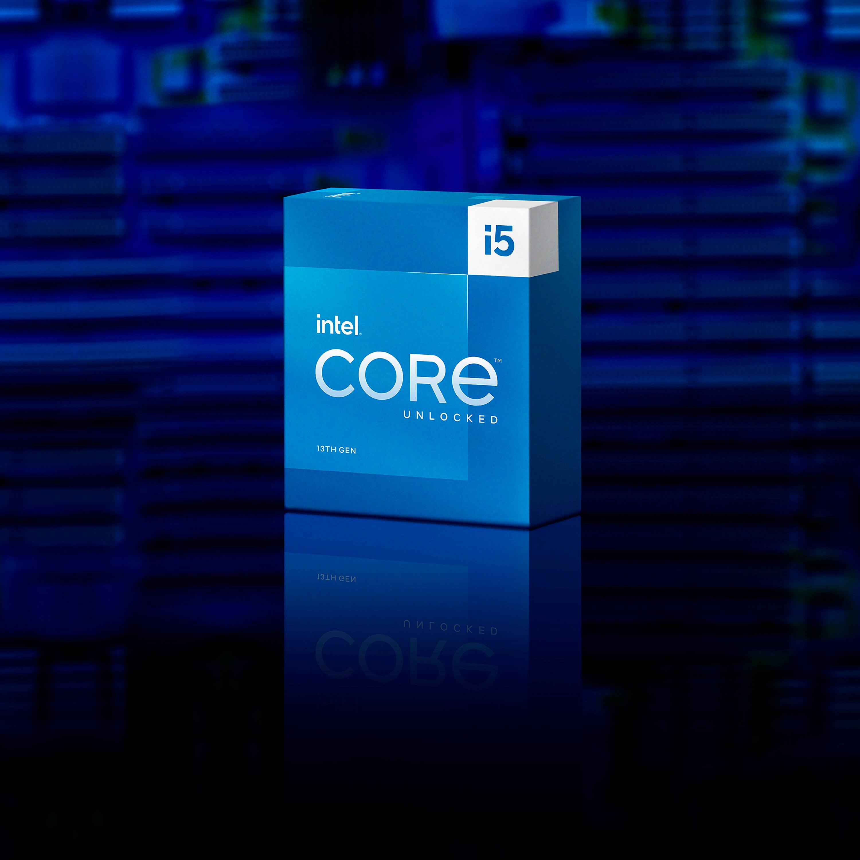 Alt View 13. Intel - Core i5-13600K 13th Gen 14 cores 6 P-cores + 8 E-cores 24M Cache, 3.5 to 5.1 GHz LGA1700 Unlocked Desktop Processor - Grey/Black/Gold.