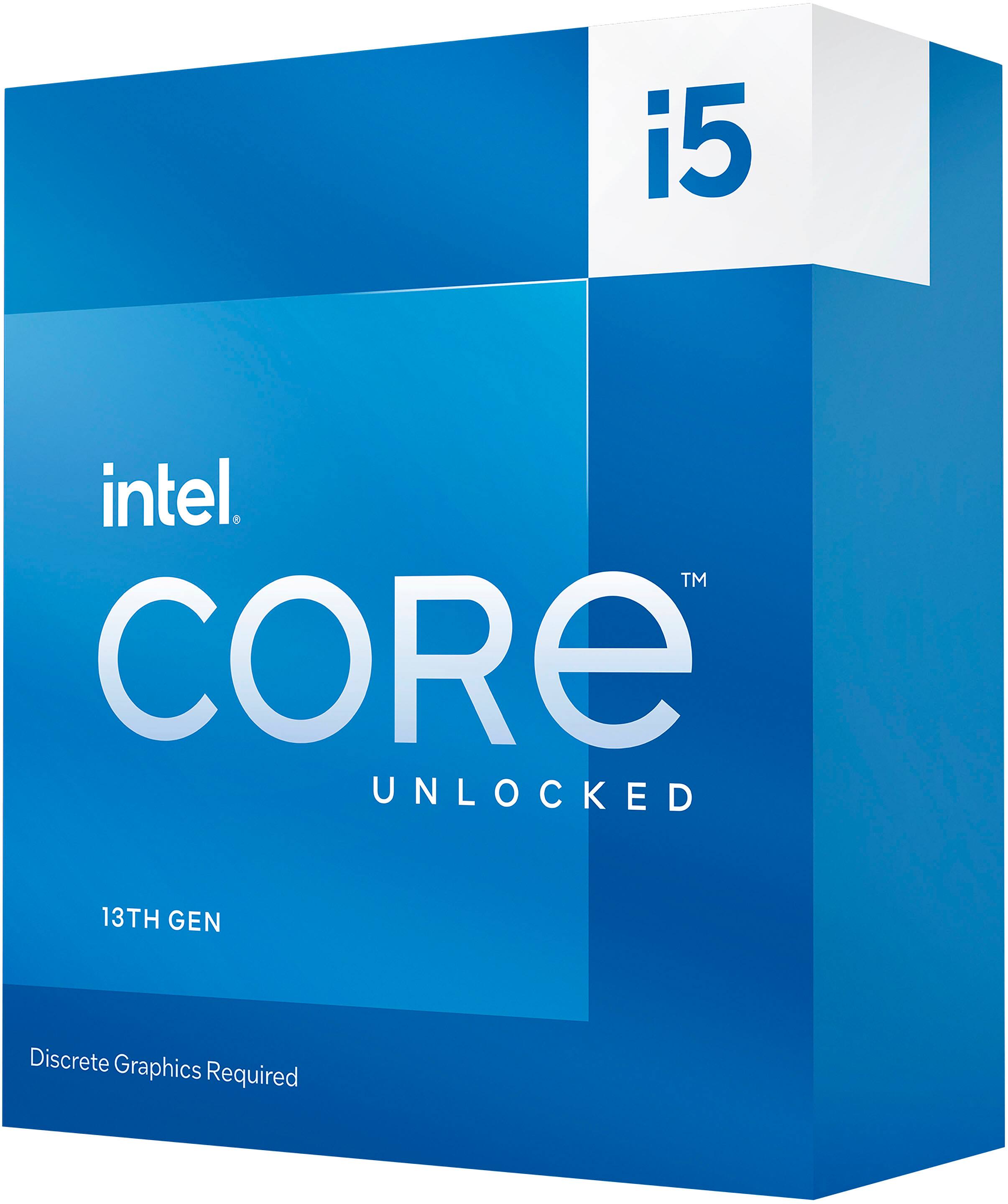 Alt View 11. Intel - Core i5-13600KF 13th Gen 14 cores 6 P-cores + 8 E-cores 24M Cache, 3.5p to 5.1 GHz LGA1700 Unlocked Desktop Processor - Grey/Black/Gold.
