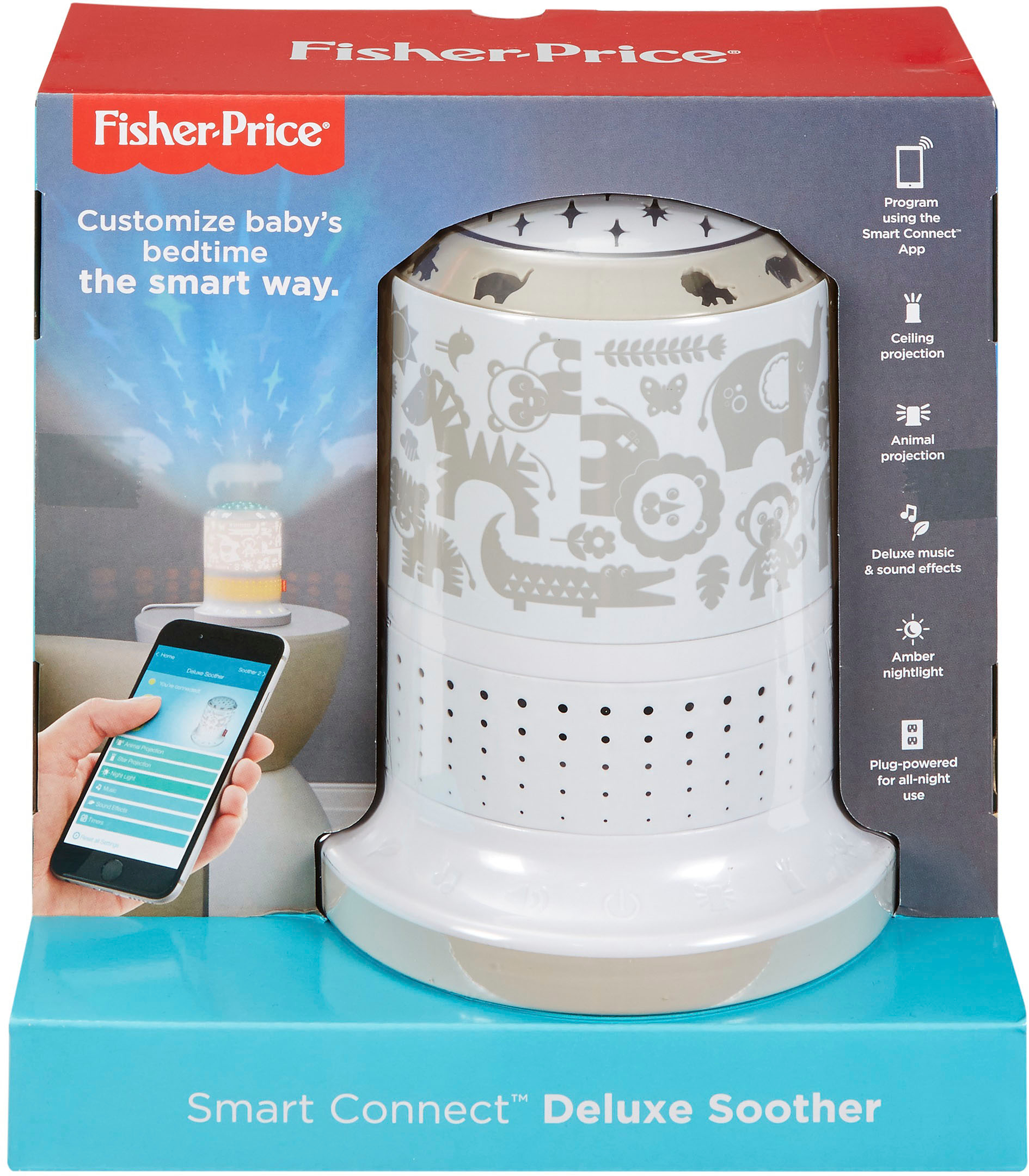 Angle View: Fisher-Price - Smart Connect Deluxe Soother - White
