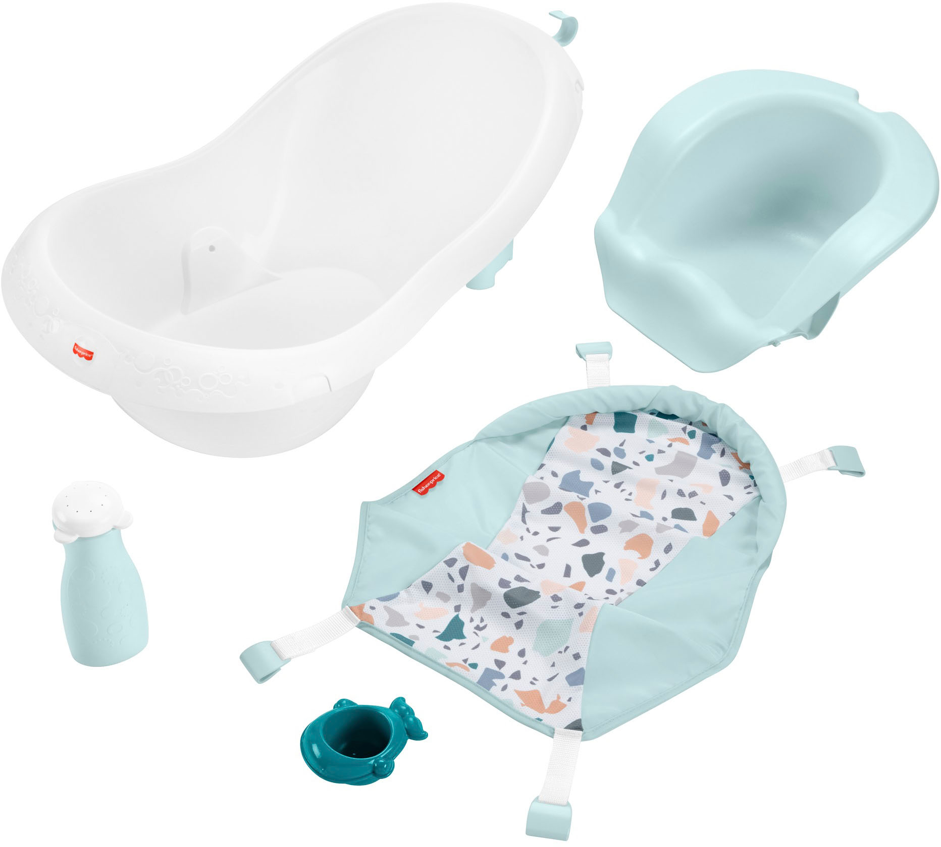 Angle View: Fisher-Price - 4-in-1 Sling 'n Seat Tub - Mint/White
