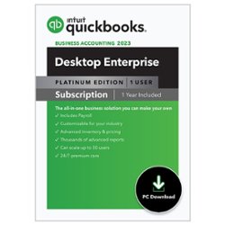 QuickBooks - Desktop Enterprise Platinum 2023 (1 User) (1-Year Subscription) - Windows [Digital] - Front_Zoom