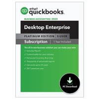 QuickBooks - Desktop Enterprise Platinum 2023 (5 User) (1-Year Subscription) - Windows [Digital] - Front_Zoom
