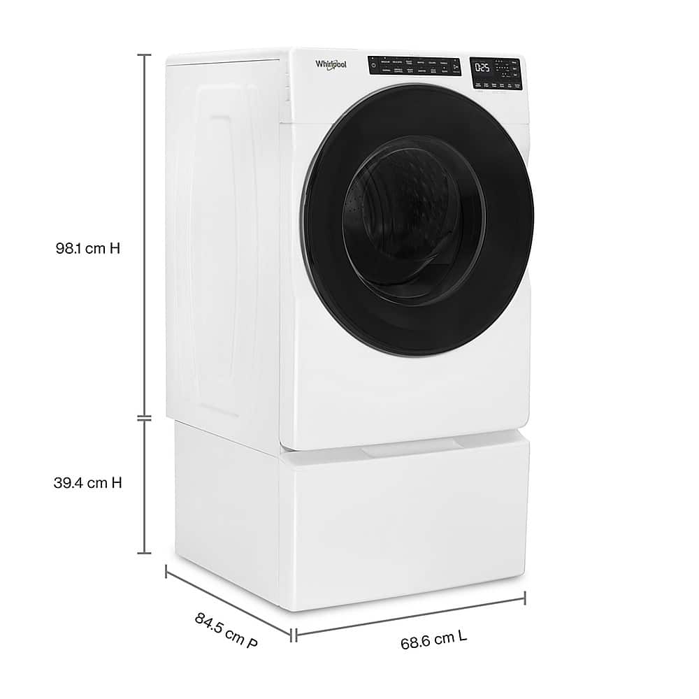 Alt View 3. Whirlpool - 5.0 Cu. Ft. High-Efficiency Stackable Front Load Washer with Tumble Fresh - White.