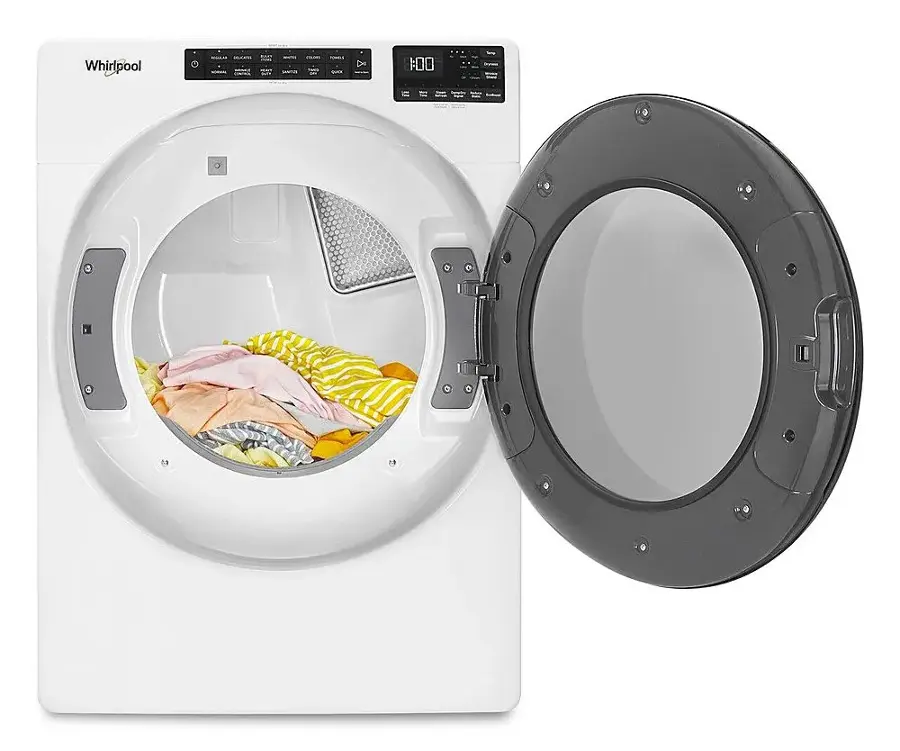 Alt View 11. Whirlpool - 7.4 Cu. Ft. Stackable Electric Dryer with Wrinkle Shield Plus Option - White.