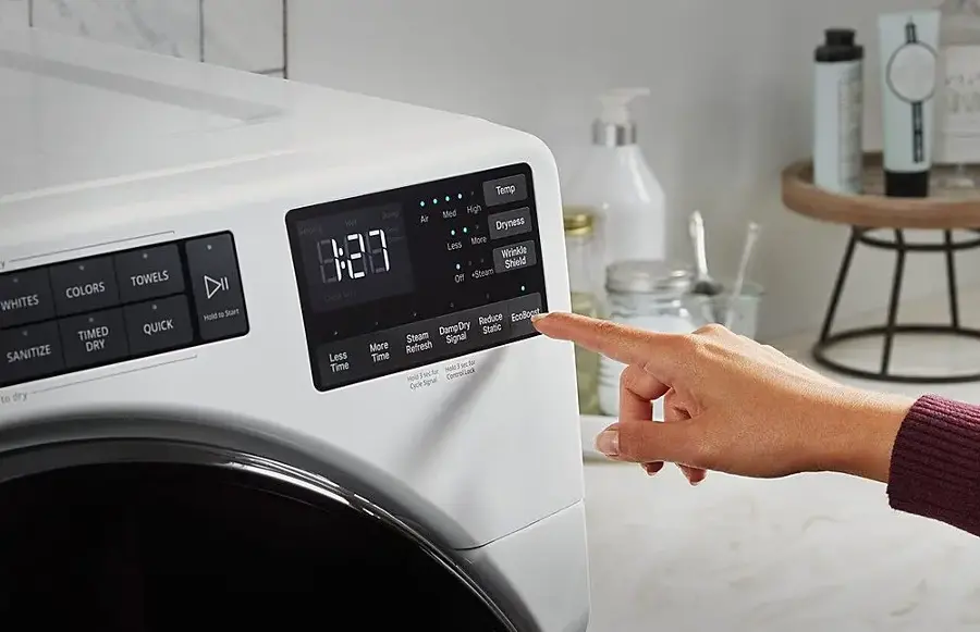 Alt View 6. Whirlpool - 7.4 Cu. Ft. Stackable Electric Dryer with Wrinkle Shield Plus Option - White.