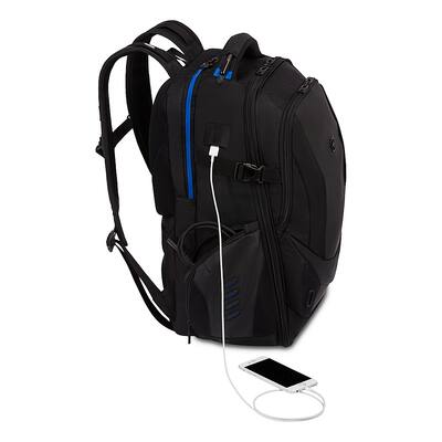 atmosphere 17 18 xl laptop backpack black blue Targus with Padded Notebook Compartment fit up to 17-18-Inch, Black/Blue (TCB001EU) Electronics with contoured shoulder straps and a high Targus XL Atmosphere Backpack for