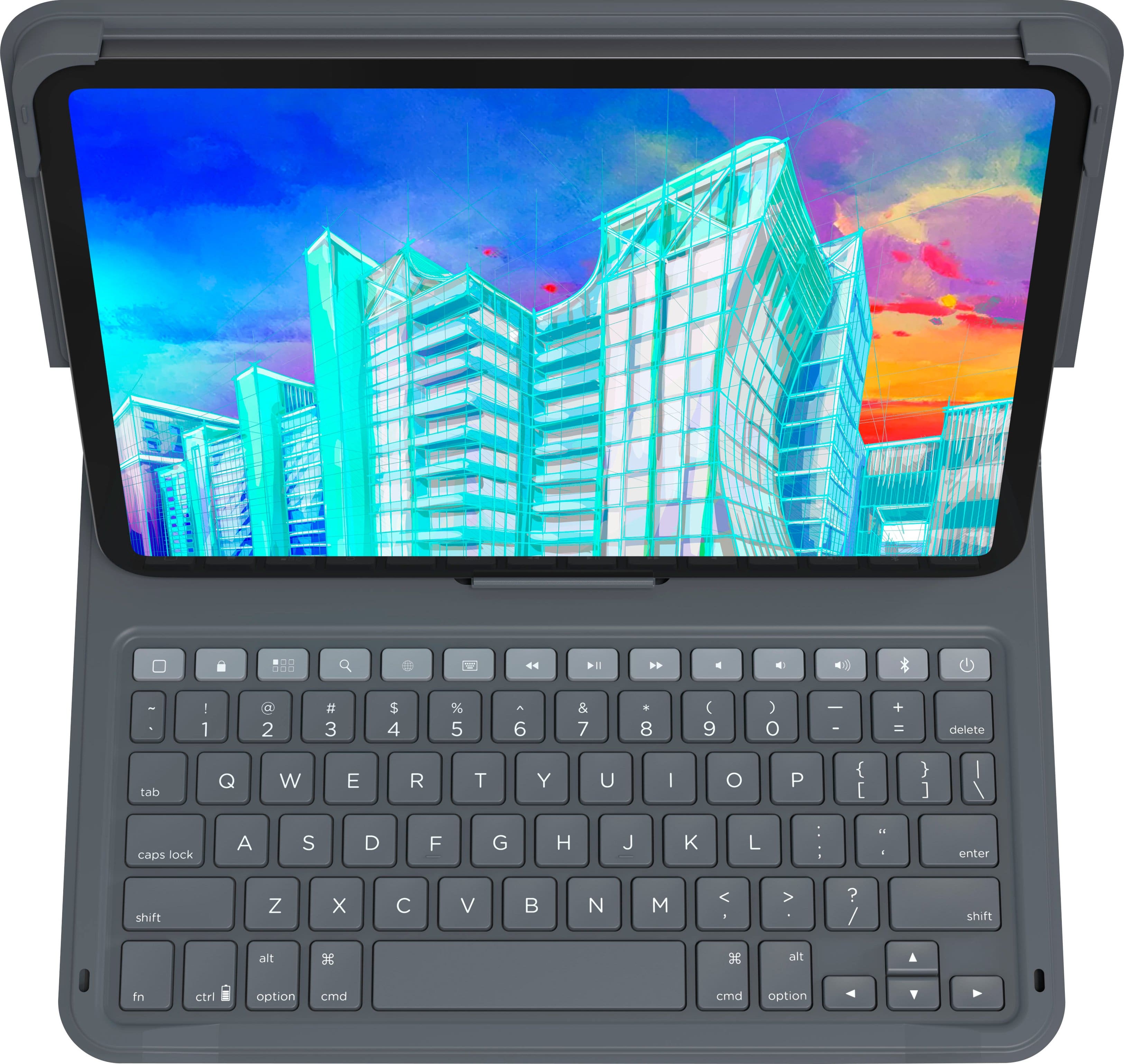 Angle. ZAGG - Messenger Folio 2 Keyboard & Case for Apple iPad 10.9" 10th Gen - Black.