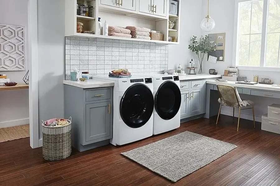 Alt View 14. Whirlpool - 7.4 Cu. Ft. Stackable Gas Dryer with Wrinkle Shield Plus Option - White.