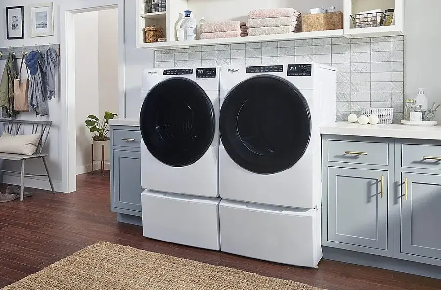 Alt View 15. Whirlpool - 7.4 Cu. Ft. Stackable Gas Dryer with Wrinkle Shield Plus Option - White.