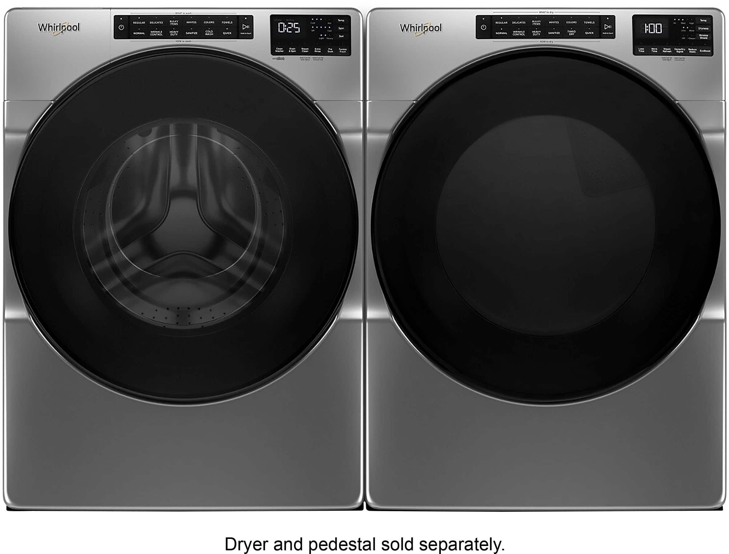 Alt View 19. Whirlpool - 5.0 Cu. Ft. High-Efficiency Stackable Front Load Washer with Tumble Fresh - Chrome Shadow.