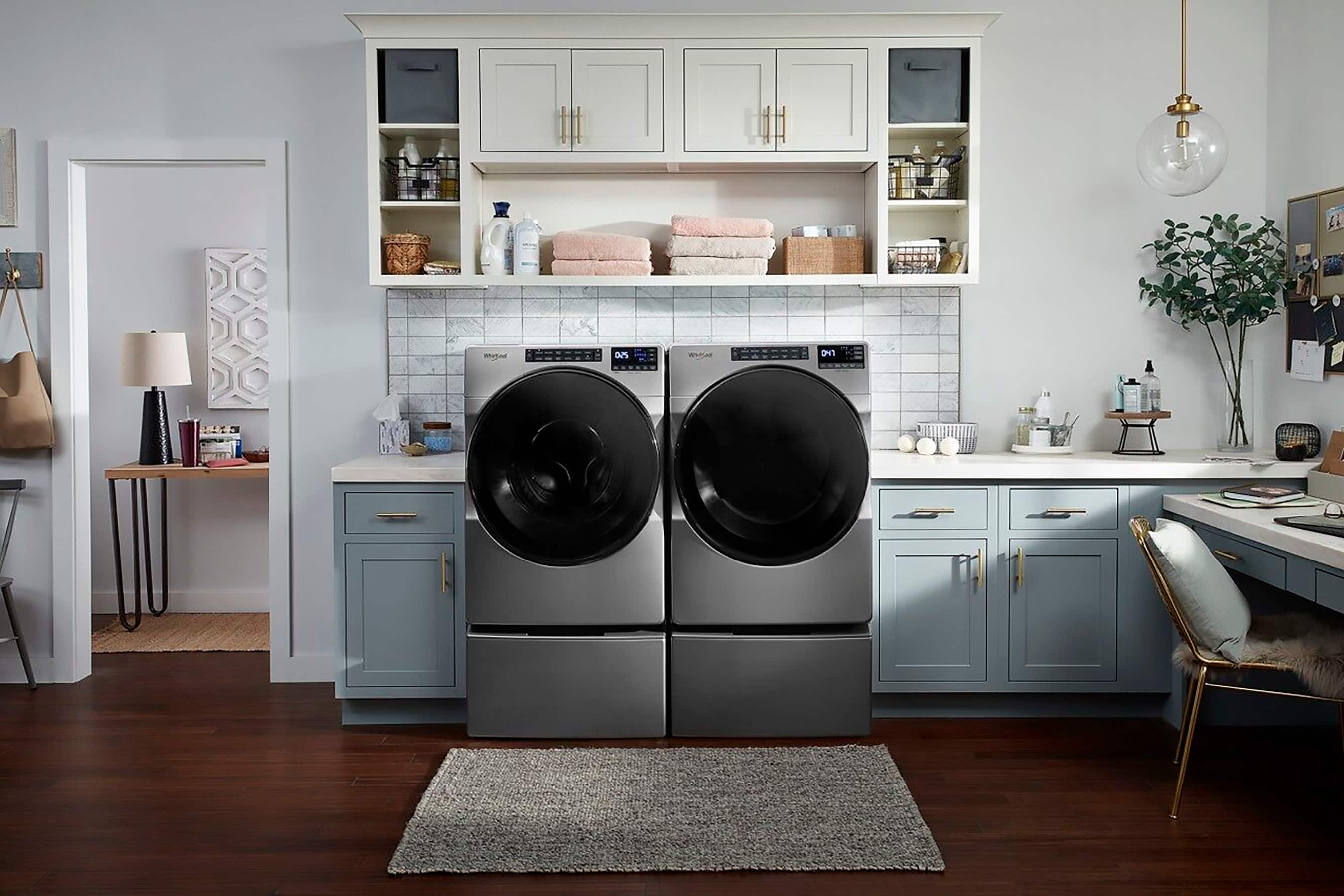Alt View 21. Whirlpool - 5.0 Cu. Ft. High-Efficiency Stackable Front Load Washer with Tumble Fresh - Chrome Shadow.