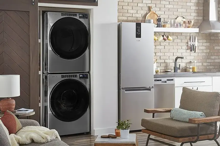 Alt View 20. Whirlpool - 7.4 Cu. Ft. Stackable Electric Dryer with Wrinkle Shield Plus Option - Chrome Shadow.