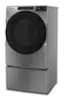 Alt View 2. Whirlpool - 7.4 Cu. Ft. Stackable Electric Dryer with Wrinkle Shield Plus Option - Chrome Shadow.