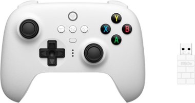 8BitDo - Ultimate 2.4G Controller for Windows PCs with Dock - White - Front_Zoom