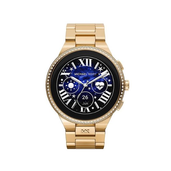 Læne Klimatiske bjerge Dem Michael Kors Gen 6 Camille Gold-Tone Stainless Steel Smartwatch Gold  MKT5144V - Best Buy