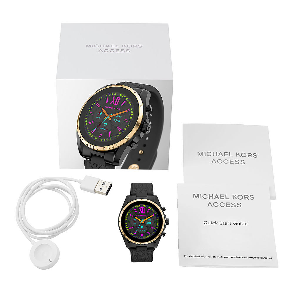 Vorzüglicher Best Buy: Michael Kors Gen 6 Bradshaw Silicone MKT5151V Smartwatch Black