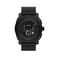 Fossil - Machine Gen 6 Hybrid Smartwatch Black Stainless Steel - Black - Front_Zoom
