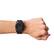 Left. Fossil - Machine Gen 6 Hybrid Smartwatch Black Stainless Steel - Black.