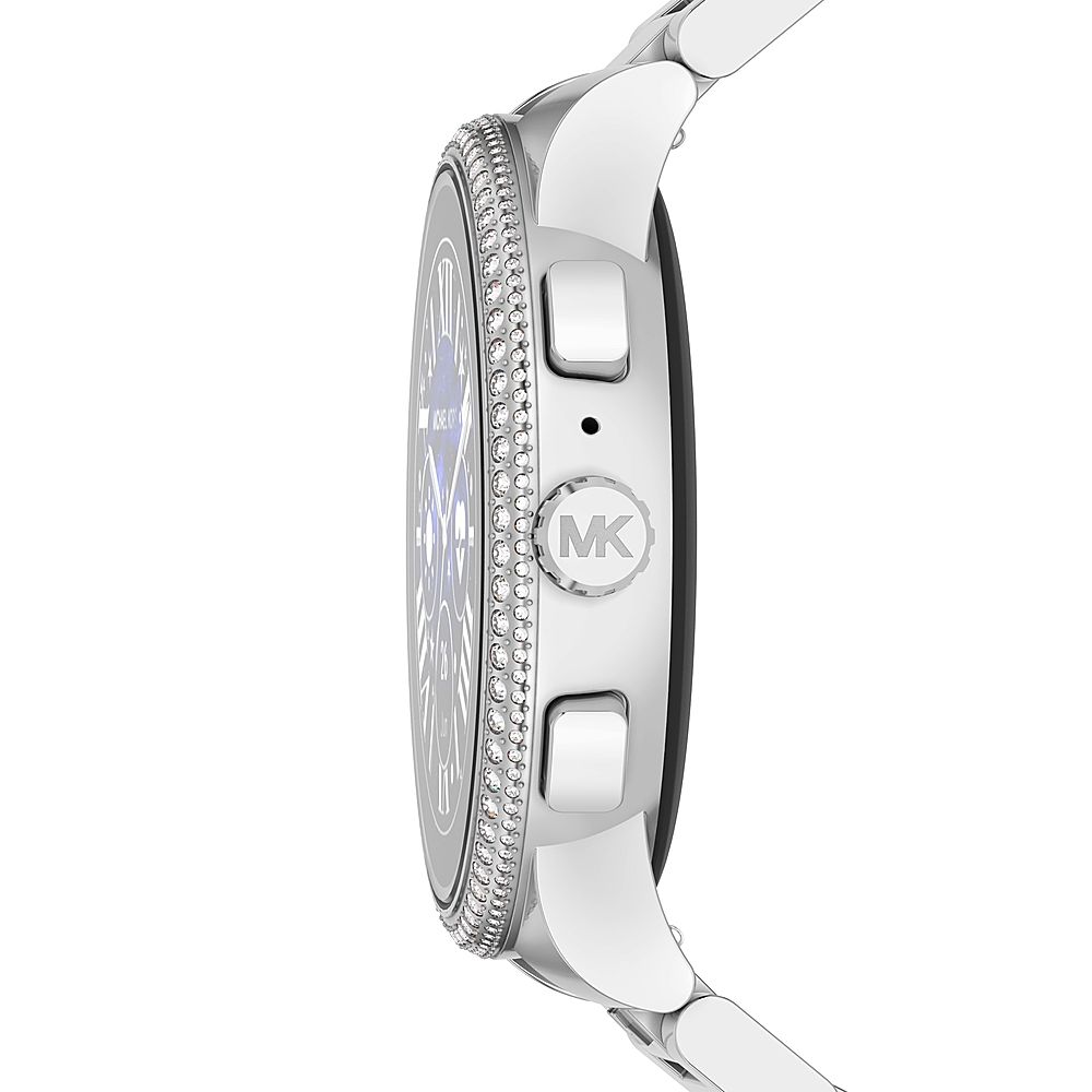 Angle View: Michael Kors - Gen 6 Camille Stainless Steel Smartwatch - Silver